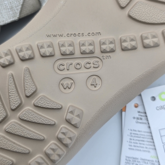 NWT Crocs Capri Shimmer XBand Slide Sandals,  Women's Size 4 - Picture 14 of 16